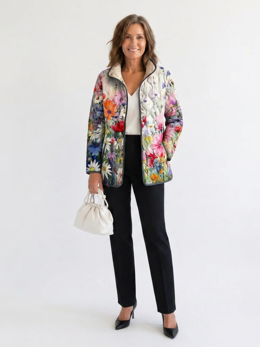 Chaqueta Acolchada Floral Inés