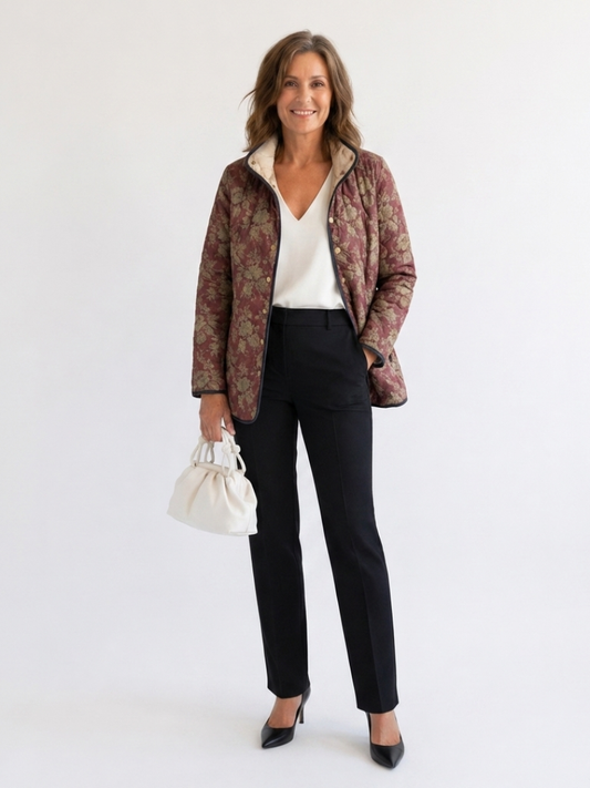Chaqueta Acolchada Floral Leonor