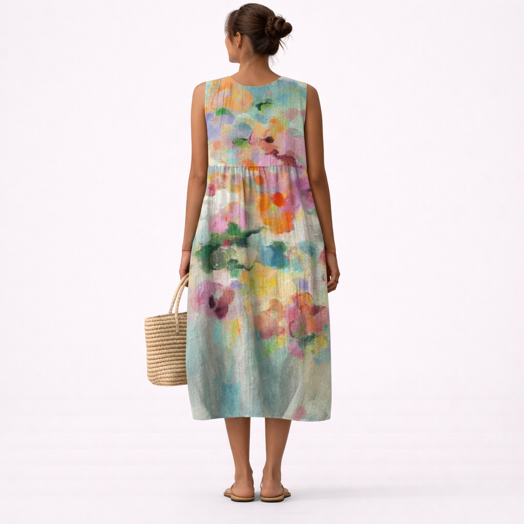 Aurelia | Vestido Largo Acuarela Floral