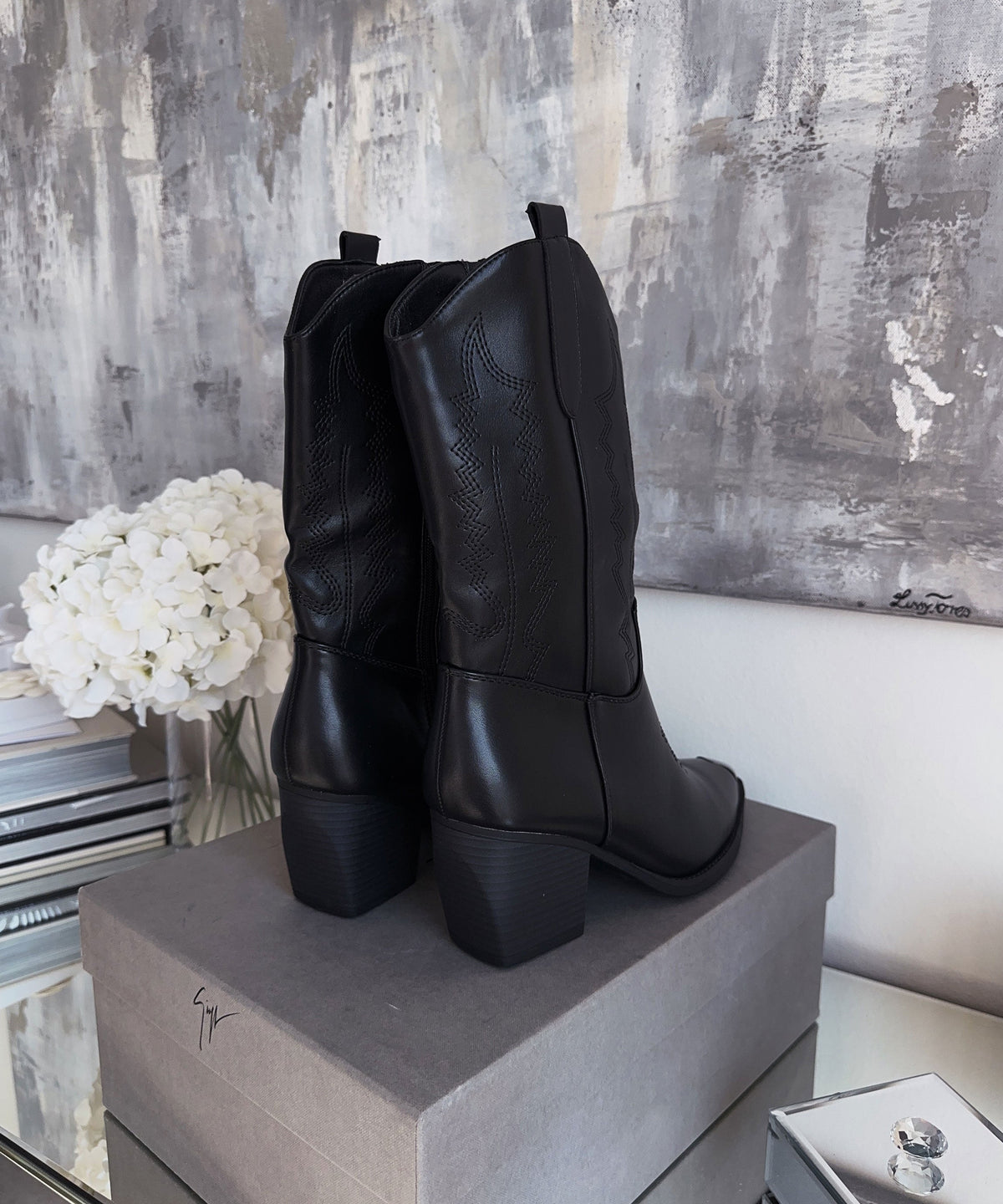 Botas Midi Roma Negras
