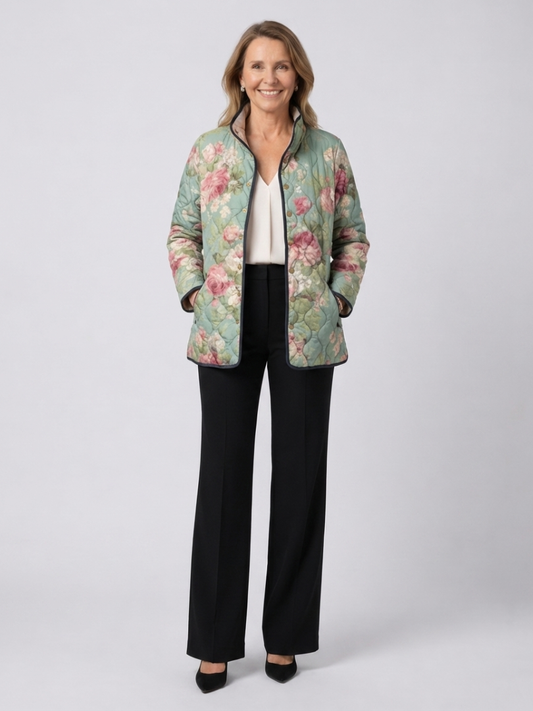 Chaqueta Acolchada Floral Rocío