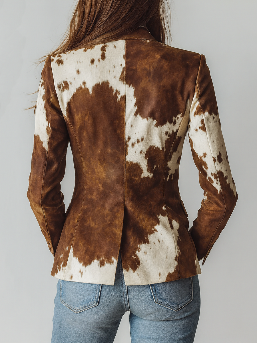 Blazer Carolina Animal Print Marrón