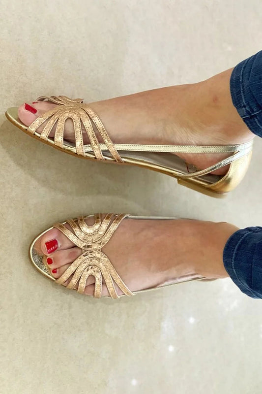 ELEONORA | SANDALIAS DORADAS VERANIEGAS