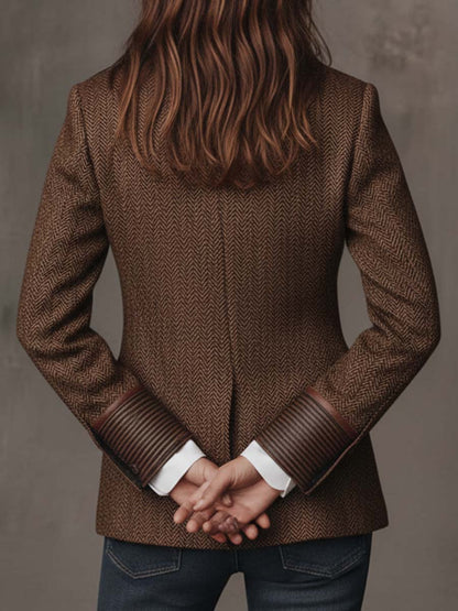 Blazer Amalia de Espiga con Solapas Paisley