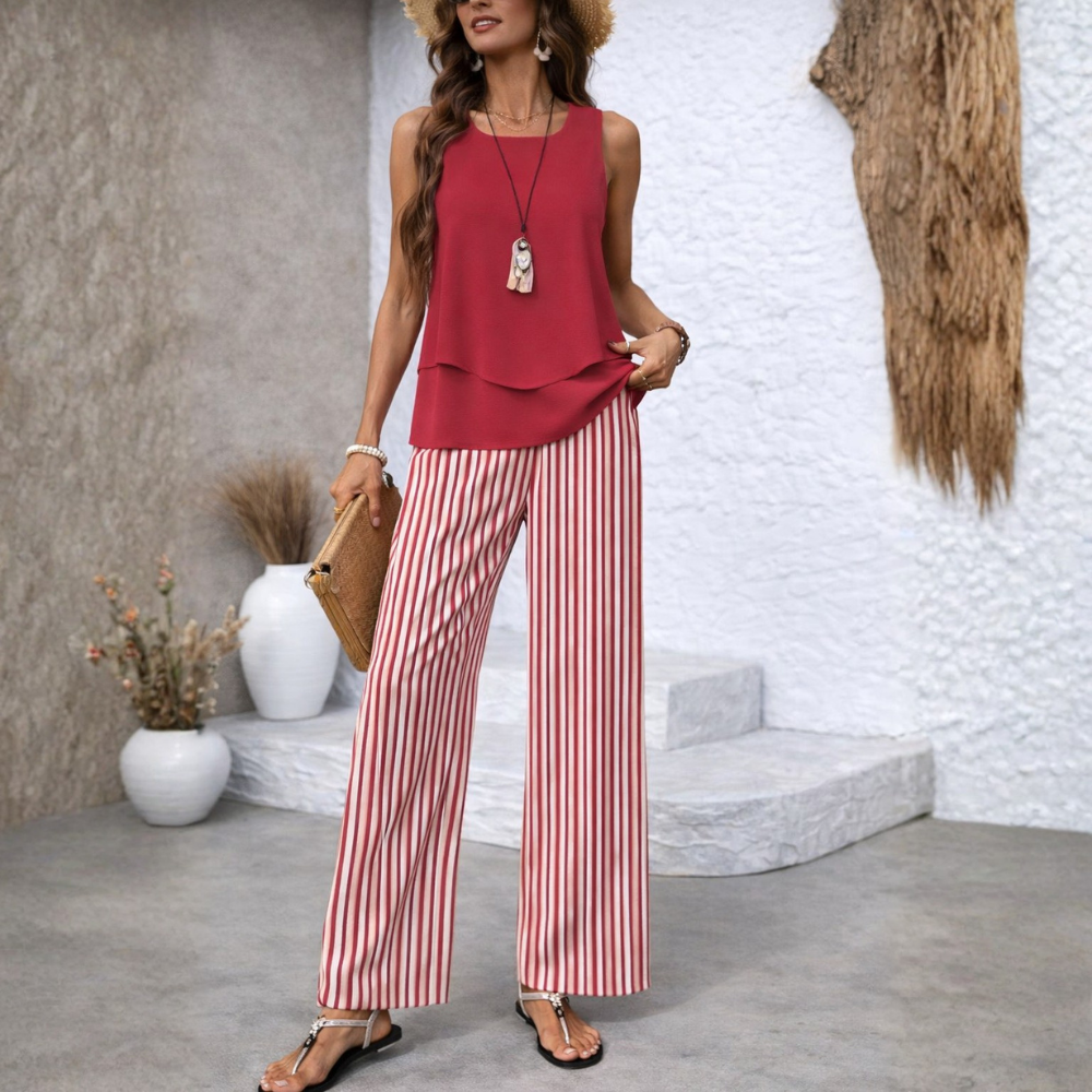 CONJUNTO RIVIERA A RAYAS