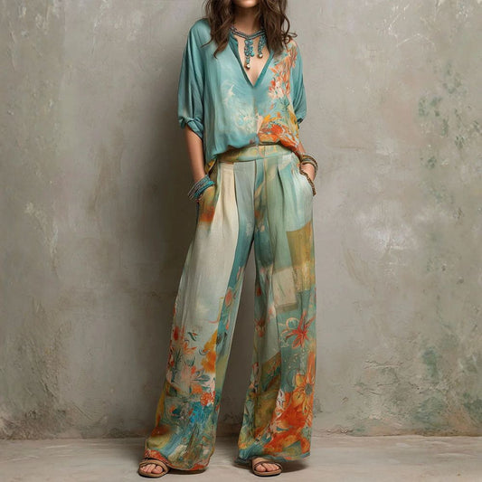 ELEGANTE CONJUNTO FLORAL