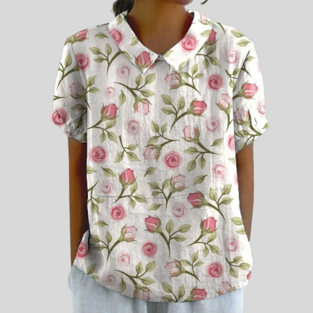 LEONORA | TOP FLORAL ELEGANTE Y CÓMODO
