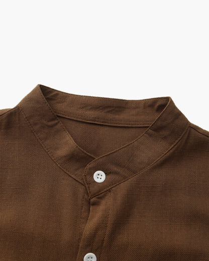 CAMISA DE HOMBRE CON CUELLO MANDARÍN