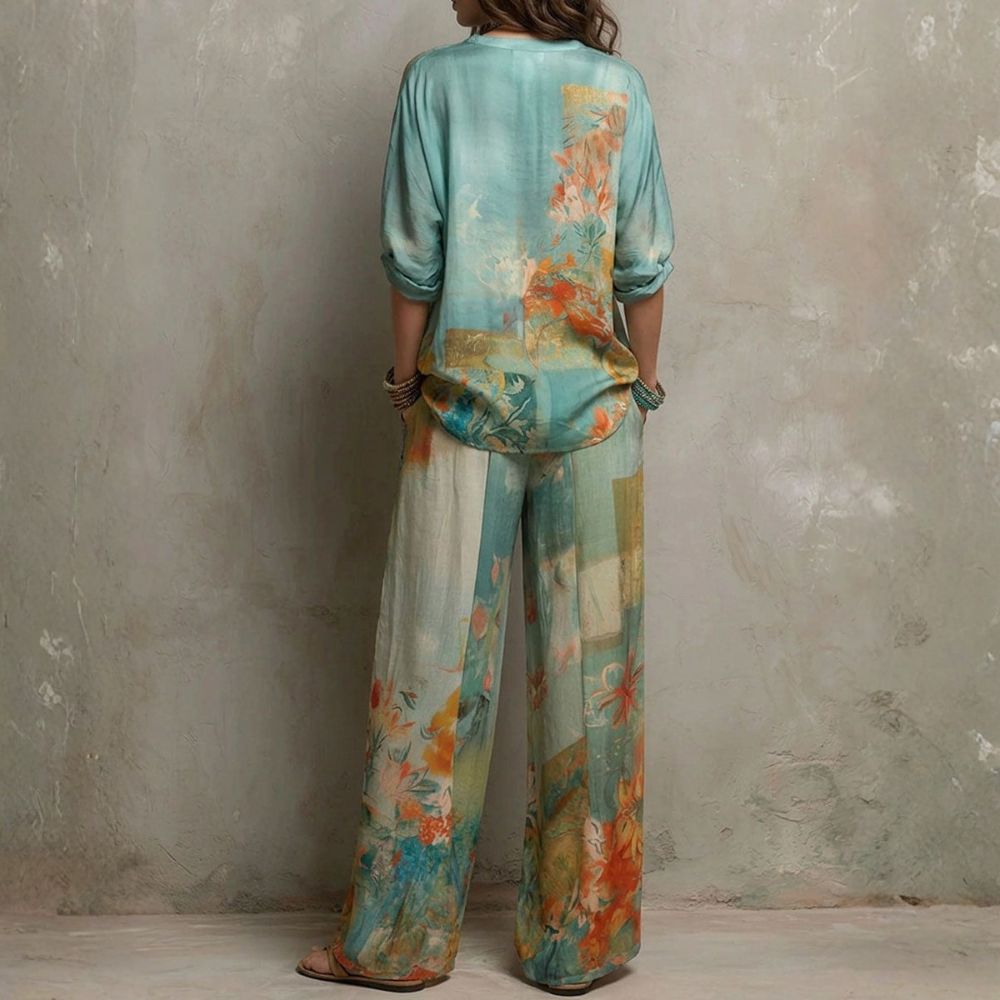 ELEGANTE CONJUNTO FLORAL