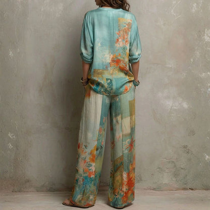 ELEGANTE CONJUNTO FLORAL