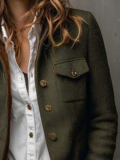 Chaqueta Olivia de Espiga Verde Oliva