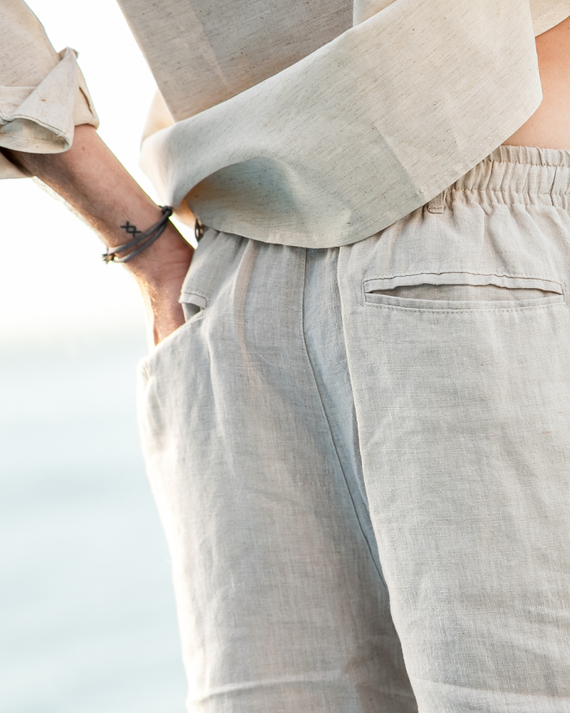 PANTALONES CORTOS DE LINO