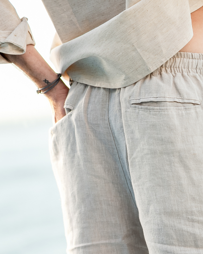 PANTALONES CORTOS DE LINO
