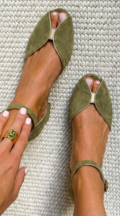 OLIVIA | ELEGANTES SANDALIAS VERDE SALVIA