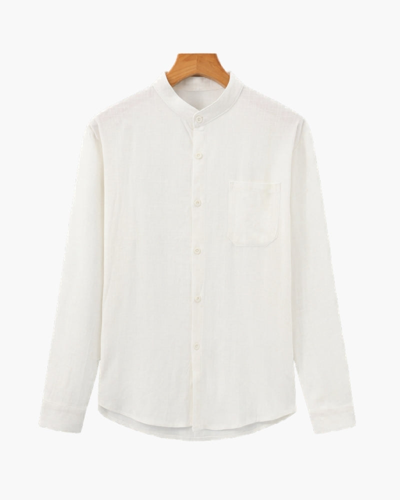 CAMISA DE HOMBRE CON CUELLO MANDARÍN