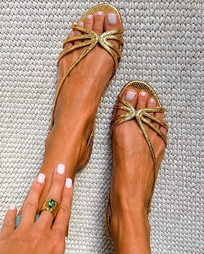 GINEBRA | SANDALIAS DORADAS DE ELEGANCIA VERANIEGA