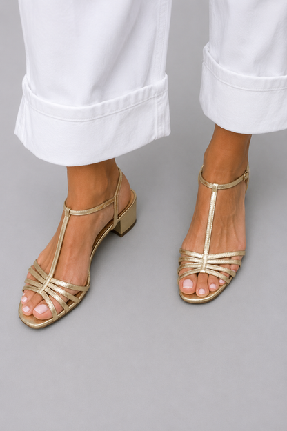 ALLEGRA | SANDALIAS DORADAS PARA LA ELEGANCIA COTIDIANA