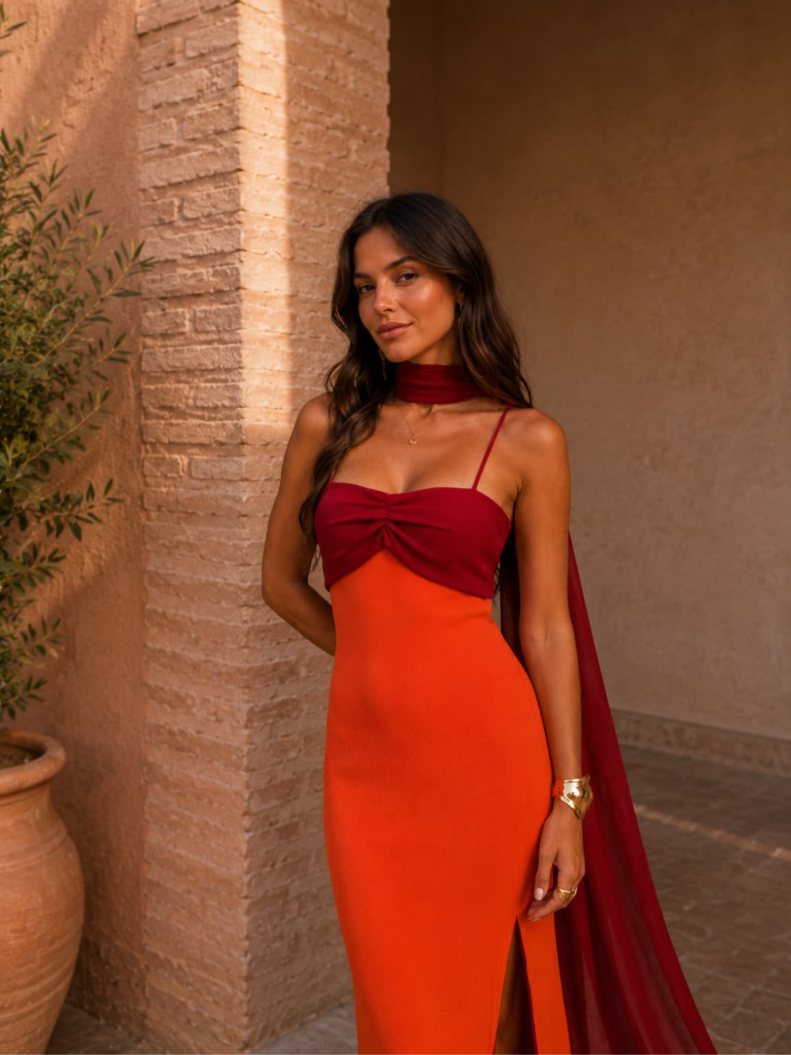 Vestido Aurora Carmesí