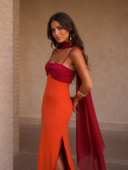Vestido Aurora Carmesí