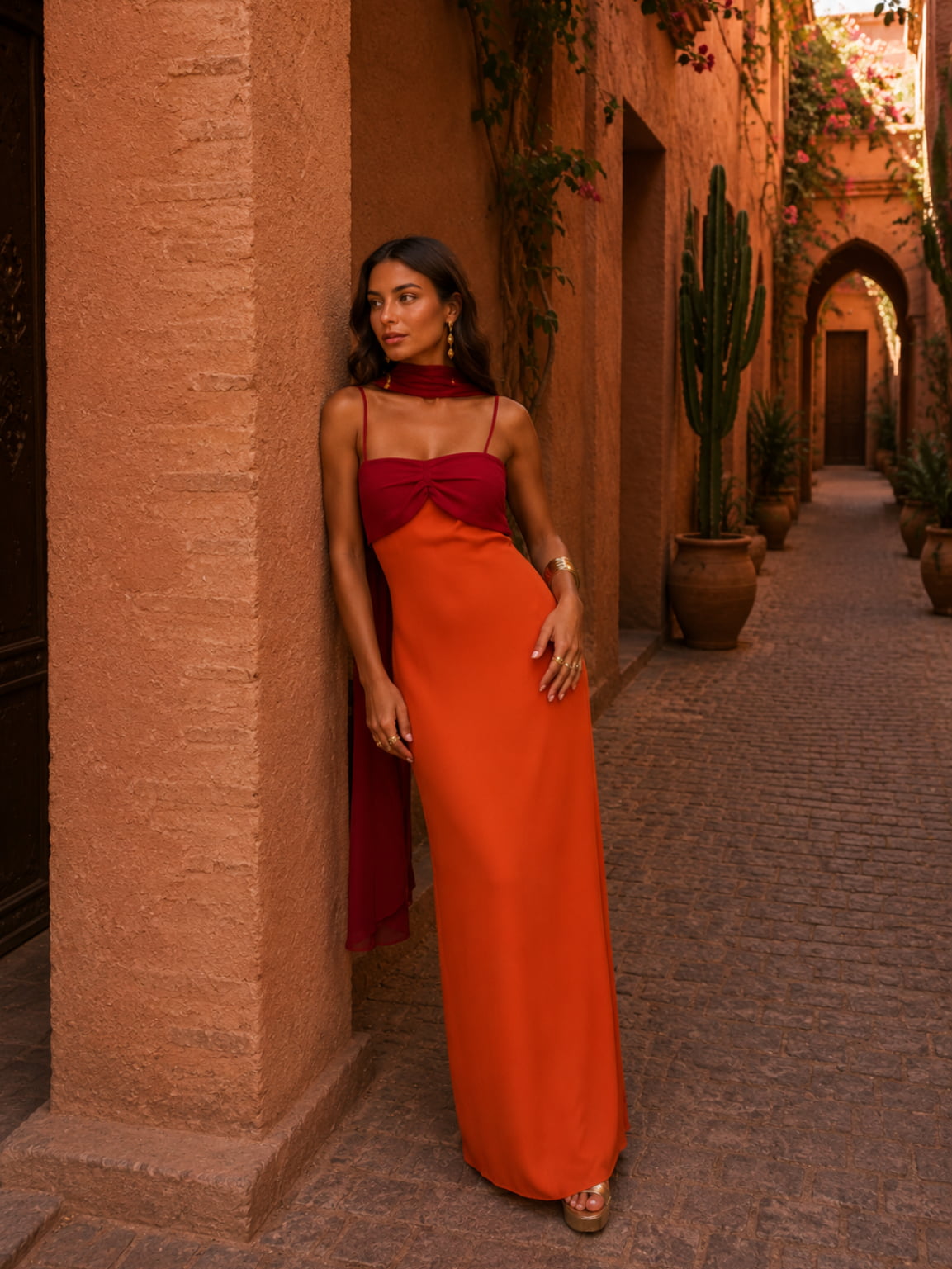Vestido Aurora Carmesí