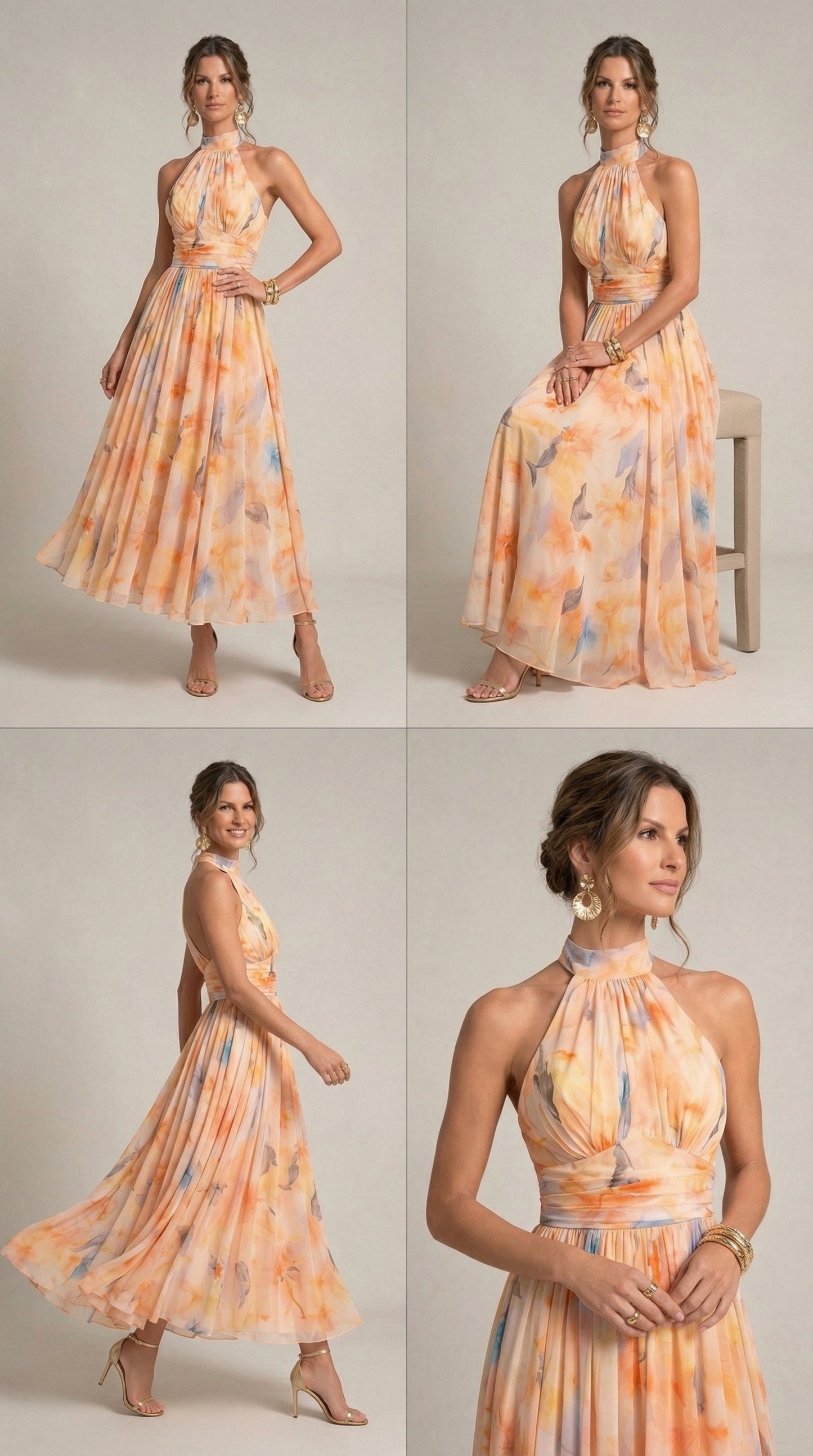 Vestido Largo Acuarela