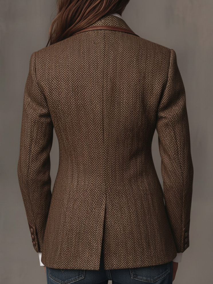 Blazer Amalia de Espiga con Solapas Paisley