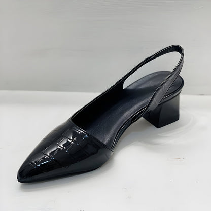 TACONES DE PUNTA ANCHA