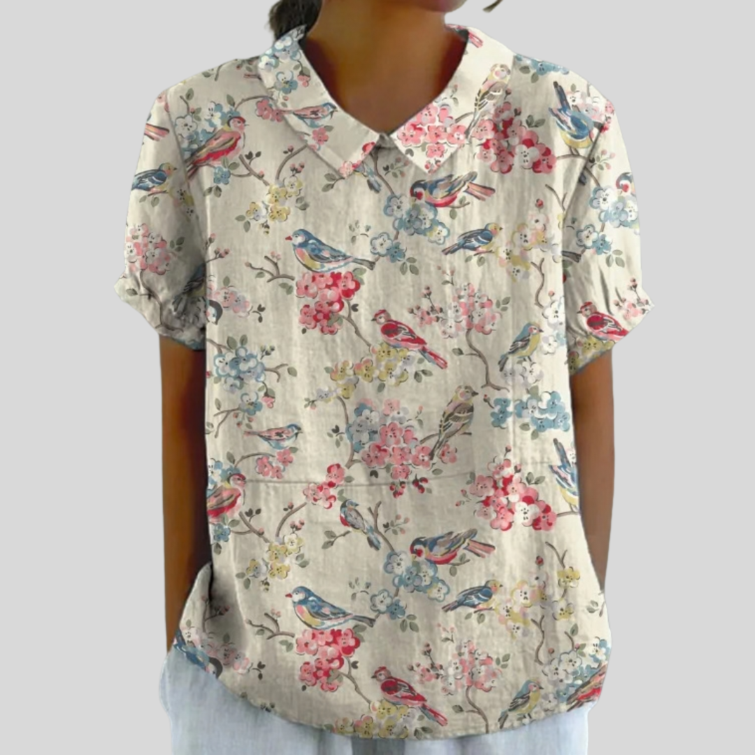 TOP FLORAL ELEGANTE Y CÓMODO