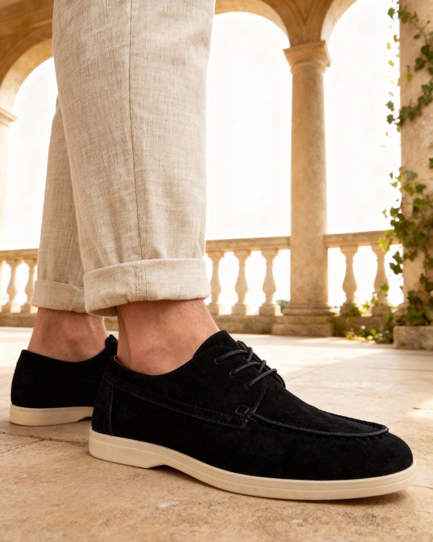 ZAPATOS DE CORDONES DE ANTE