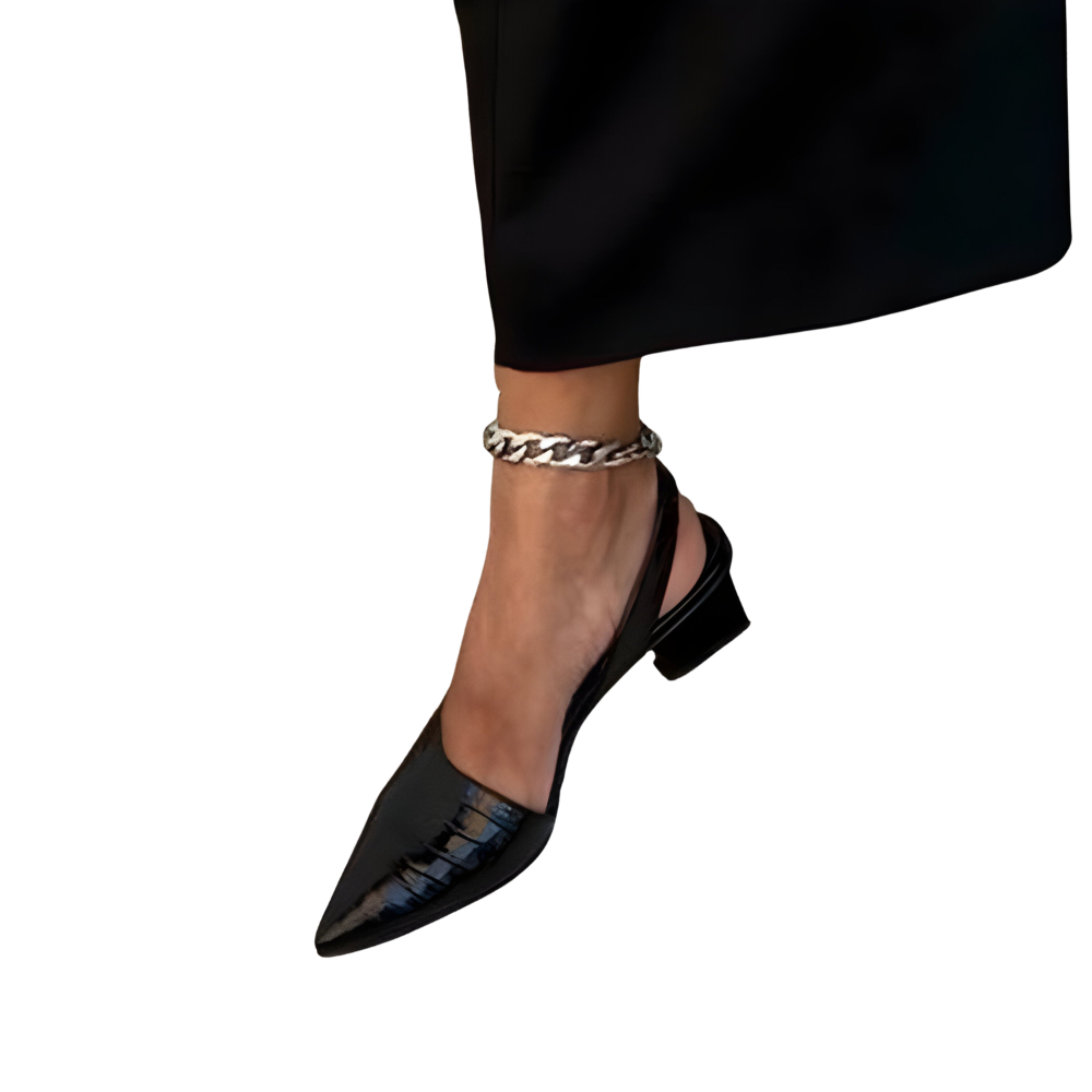 TACONES DE PUNTA ANCHA