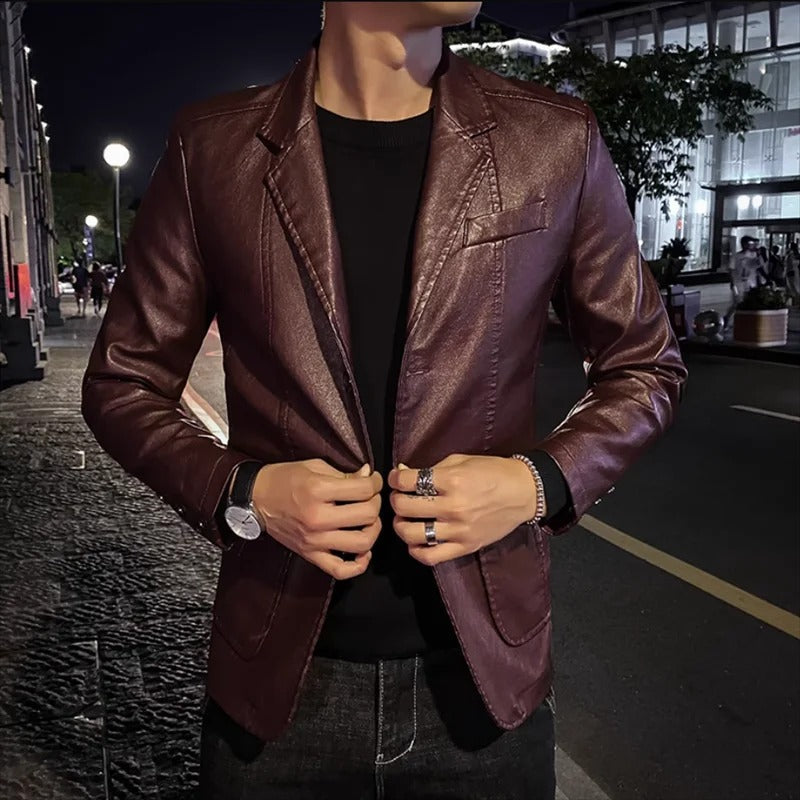 Blazer Adrián Efecto Piel
