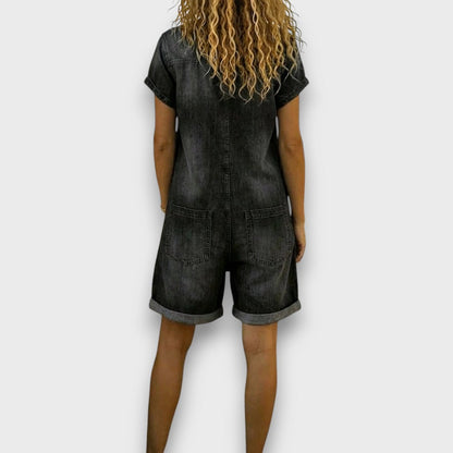 Mono Vaquero Corto Camisero con Bolsillos