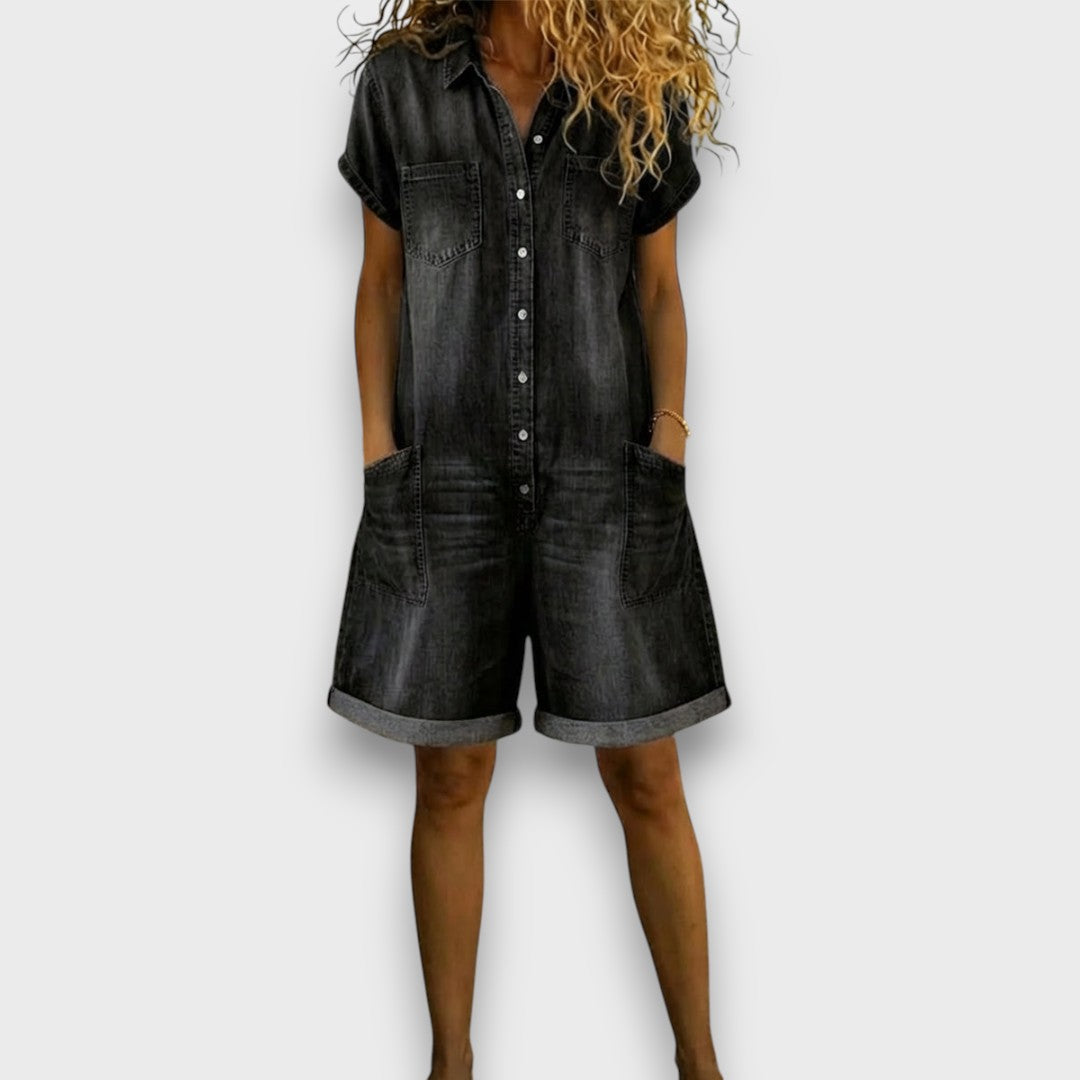 Mono Vaquero Corto Camisero con Bolsillos