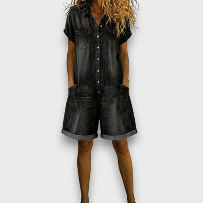 Mono Vaquero Corto Camisero con Bolsillos