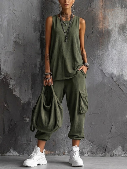 VALENTINA | CONJUNTO CASUAL SUAVE CON BOLSILLOS